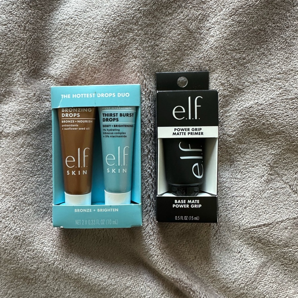 Skin Thirst Burst & Bronzing Drops Duo & Power Grip Matte Primer